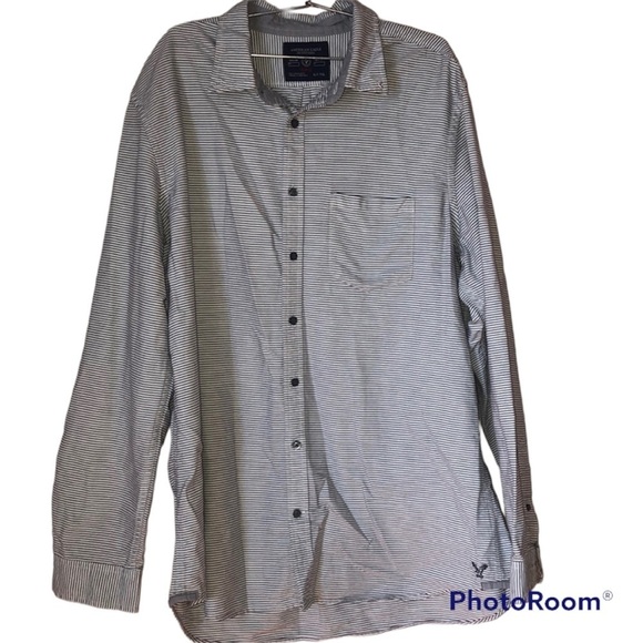 American Eagle Outfitters Other - American Eagle Dress Shirt Mens XLT Slim Fit Stripe Button Down